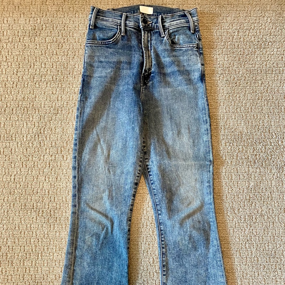 Blue Jeans, MOTHER Brand, Size 25, Excellent Condition, High Rise, Distressed